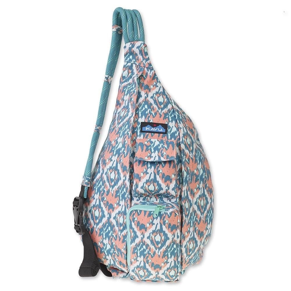 NWT Kavu Rope Sling Bag in color Beach Paint- Teal and Coral